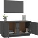 vidaXL vidaXL Szafka pod telewizor, szara, 80x35x40,5 cm, lite drewno sosnowe