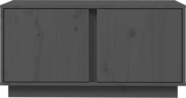 vidaXL vidaXL Szafka pod telewizor, szara, 80x35x40,5 cm, lite drewno sosnowe