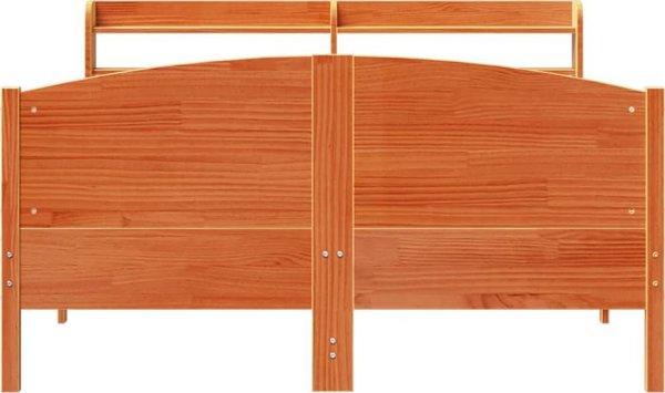 vidaXL Rama lozka bez materaca woskowy braz 140x190 cm lita sosna