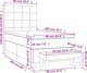 vidaXL Λύκνος κρεβάτι με στρώμα, κρεμ, ύφασμα 90x200 εκ.