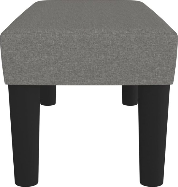 vidaXL Πάγκος, σκούρο γκρι, 70x30x30 cm, με υφασμάτινη επένδυση