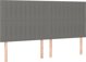 vidaXL Προσκέφαλο κρεβατιού με LED, σκούρο γκρι, 160x5x118/128 εκ., ύφασμα