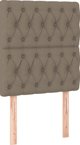 vidaXL Lodzko kontynentalne z materacem taupe 80x200 cm tkanina
