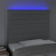 vidaXL Zaglowek do lozka me to LED, jasnoszary, 90x5x118/128 cm, tkanina