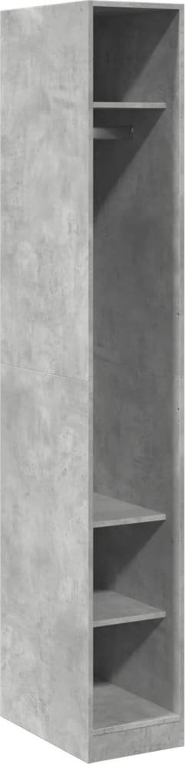 vidaXL Ντουλάπα, γκρι σκυρόδεμα, 30x50x200 εκ., σύνθετο ξύλο