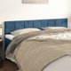 vidaXL Σετ 2 ζαγλώτη (κεφαλάρια) κρεβατιού 100x5x78/88 cm από βελούδο σε σκούρο μπλε