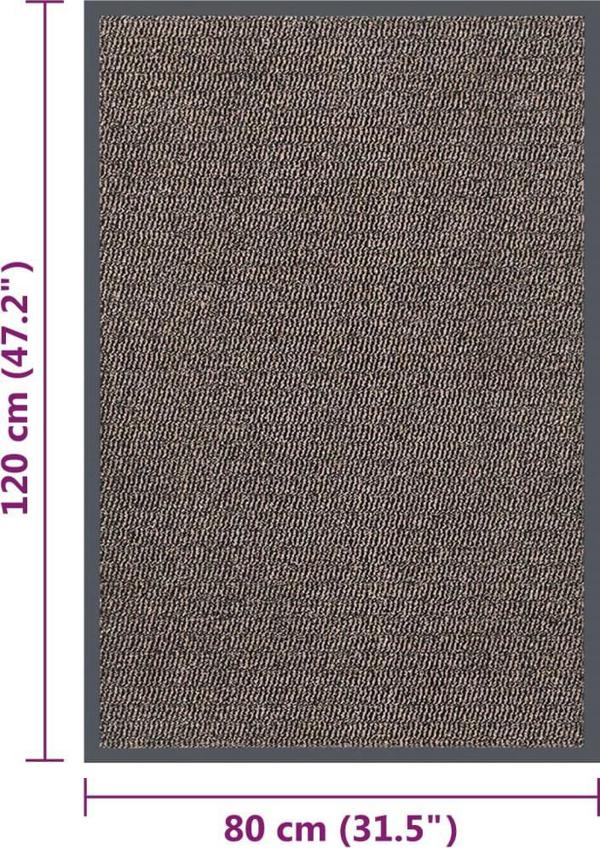 vidaXL Wycieraczka tuftowana 80x120 cm σκούρο καφέ