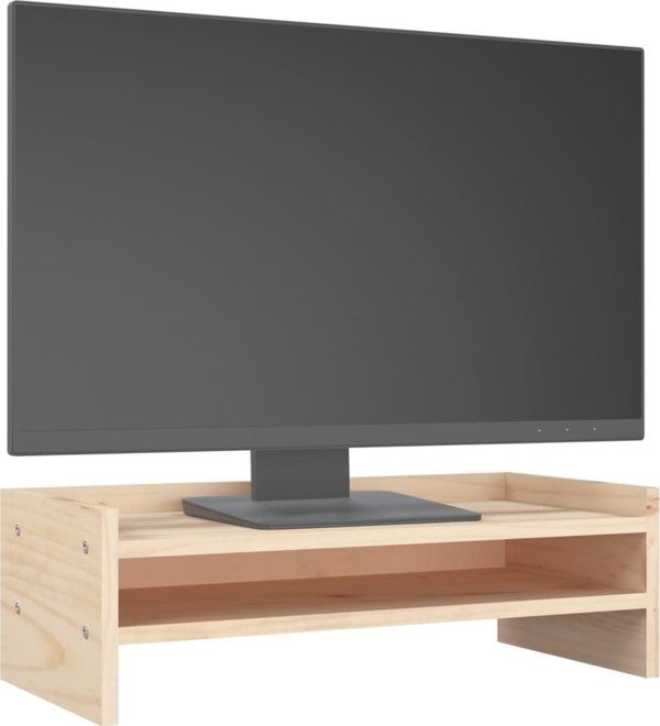 vidaXL vidaXL Podstawka na monitor, 50x24x16 cm, lite drewno sosnowe