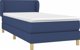 vidaXL Κοντινένταλ κρεβάτι με στρωμα, μπλε, υφασμα, 80x200 cm