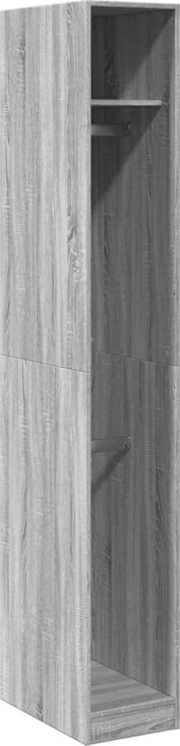 vidaXL Szafa, szary dab sonoma, 30x50x200 cm, material drewnopochodny