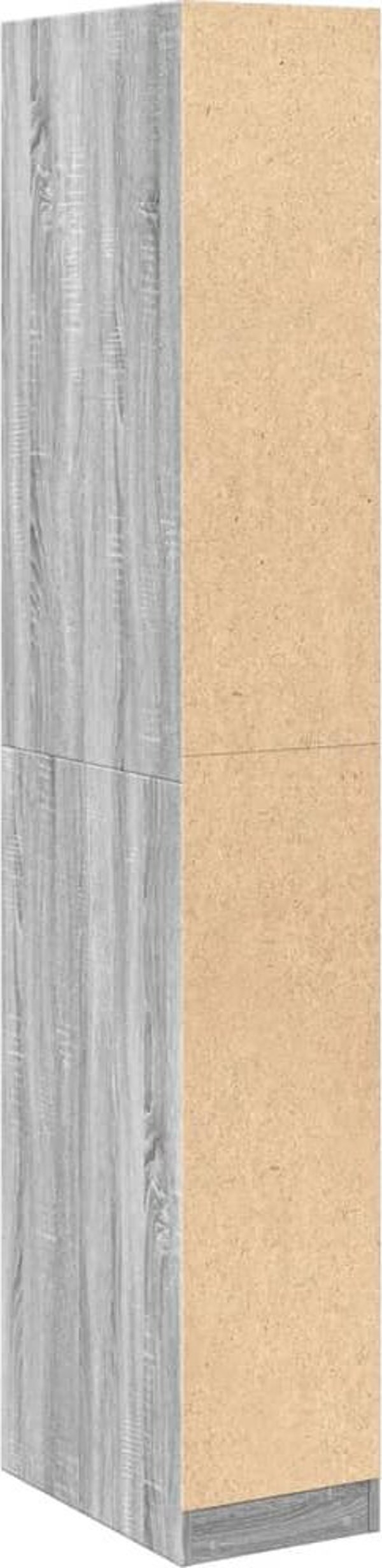 vidaXL Szafa, szary dab sonoma, 30x50x200 cm, material drewnopochodny