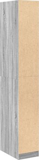 vidaXL Szafa, szary dab sonoma, 30x50x200 cm, material drewnopochodny