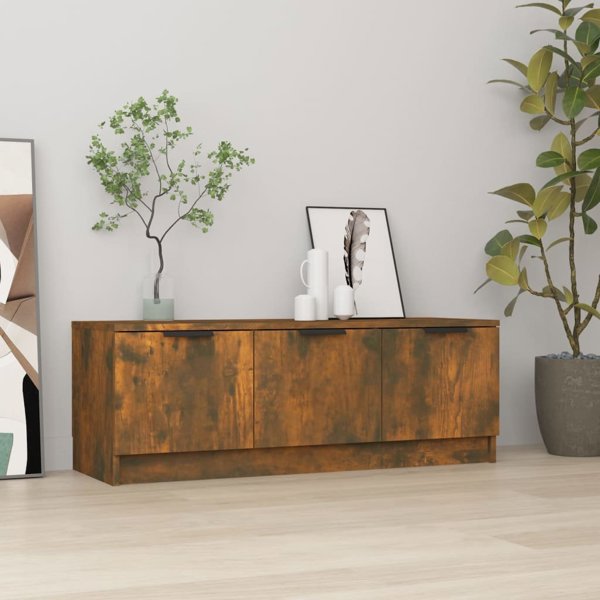 vidaXL Έπιπλο Τηλεόρασης, Καπνιστή Δρυς, 102x35x36,5 εκ.