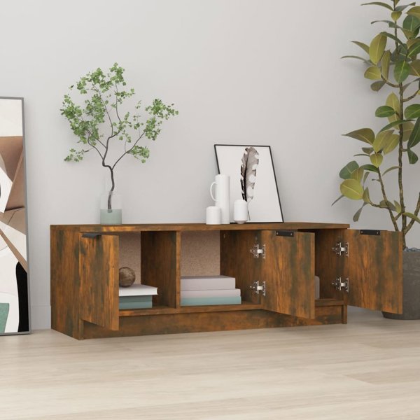 vidaXL Έπιπλο Τηλεόρασης, Καπνιστή Δρυς, 102x35x36,5 εκ.