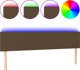 vidaXL Ζαγλόουεκ για κρεβάτι με LED, σκούρο καφέ, 200x5x78/88 εκ., ύφασμα