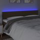 vidaXL Ζαγλόουεκ για κρεβάτι με LED, σκούρο καφέ, 200x5x78/88 εκ., ύφασμα