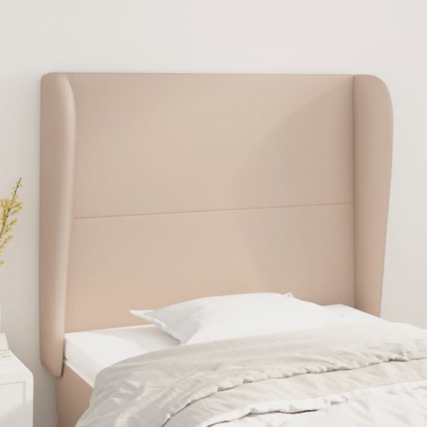 vidaXL Zaglowek uszak cappuccino 83x23x118/128 cm sztuczna skora