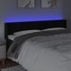 vidaXL Κεφαλάρι κρεβατιού με LED, μαύρο, 203x16x78/88 εκ, βελούδο