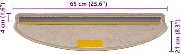 vidaXL Αυτοκόλλητα Πατήματα Σκάλας με Όψη Σιζάλ, 65x21x4 εκ., 30τμχ