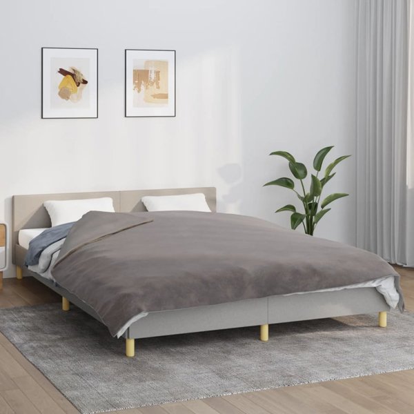 vidaXL Κουβέρτα βάρους με καλύμμα, γκρι, 200x220 εκ, 9 κιλά, ύφασμα