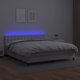 vidaXL Λοζκο κοντινενταλνε ζ μαντερασεμ ι LED, μπαλε εκοσκουρα 160x200 εκ.