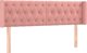 vidaXL Κεφαλάρι κρεβατιού με LED, ροζ, 163x16x78/88cm, βελούδο