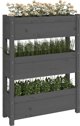 vidaXL Donica, szara, 77x25x104,5 cm, lite drewno sosnowe