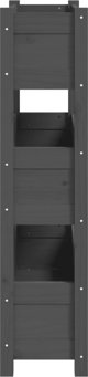 vidaXL Donica, szara, 77x25x104,5 cm, lite drewno sosnowe