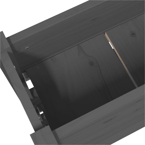 vidaXL Donica, szara, 77x25x104,5 cm, lite drewno sosnowe