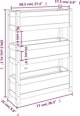 vidaXL Donica, szara, 77x25x104,5 cm, lite drewno sosnowe