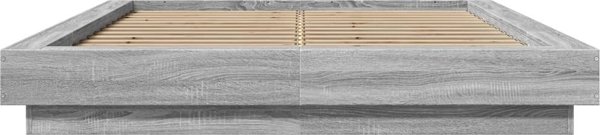 vidaXL Σκελετός Κρεβατιού, Γκρι Δρυς Sonoma, 140x200 εκ, Υλικό Ξύλου