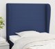 vidaXL Zaglowek uszak niebieski 93x23x118/128 cm tkanina