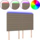 vidaXL Κεφαλάρι κρεβατιού με LED, taupe, 144x5x118/128 cm, ύφασμα