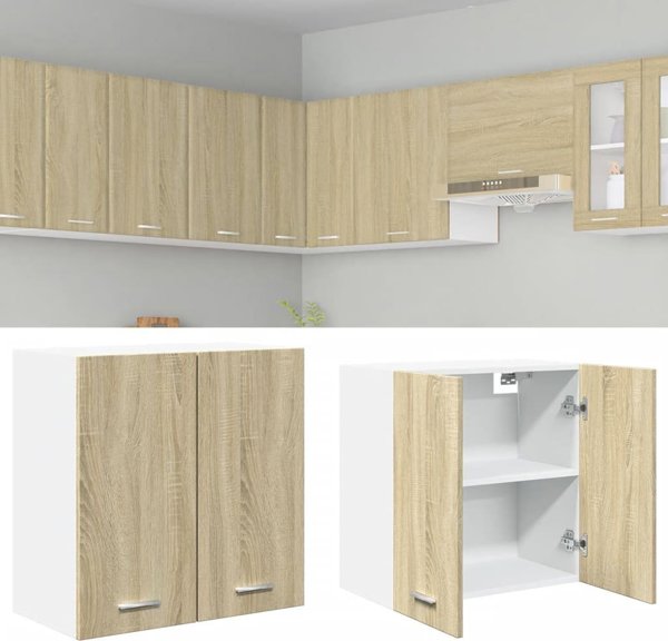 vidaXL Szafka wiszaca dab sonoma 60x31x60 cm plyta wiorowa