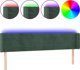 vidaXL Zaglowek do lozka z LED, skodrozielony, 203x16x78/88cm, aksamit