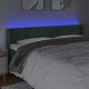 vidaXL Zaglowek do lozka z LED, skodrozielony, 203x16x78/88cm, aksamit