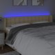 vidaXL Κεφαλαρι για κρεβατι με LED, κρεμ, 163x16x78/88 cm, υφασμα