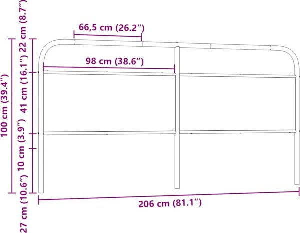 Κεφαλάρι κρεβατιού vidaXL καπνιστής δρυς 200 cm