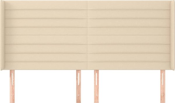 vidaXL Μεγάλο κεφαλάρι uszak, κρεμ, 203x16x118/128 cm, ύφασμα