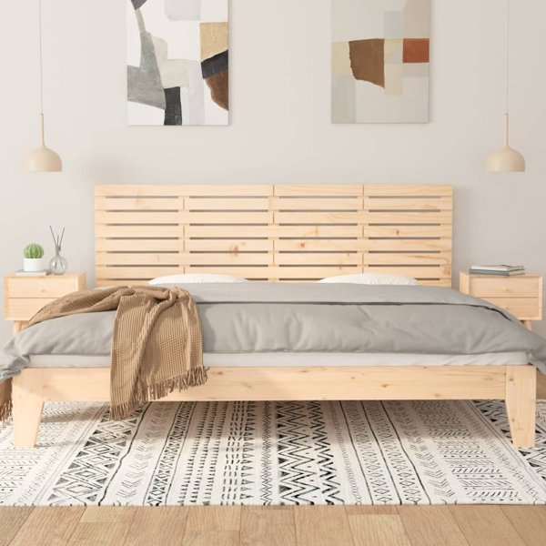 vidaXL Κεφαλάρι κρεβατιού, 206x3x63 εκ, μασίφ ξύλο πεύκου