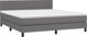vidaXL Γκρι κρεβάτι continental με στρώμα από οικοδερμα 160x200 cm