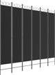 vidaXL vidaXL Parawan 6-panelowy, czarny, 240x220 cm, tkanina