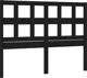 vidaXL Κεφαλάρι κρεβατιού, μαύρο, 145,5x4x100 εκ., μασίφ πεύκο