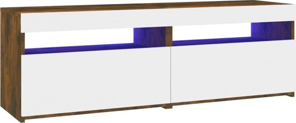 vidaXL Ντουλάπια για Τηλεόραση με LED, 2 τεμάχια, Καπνιστή Δρυς, 60x35x40 cm
