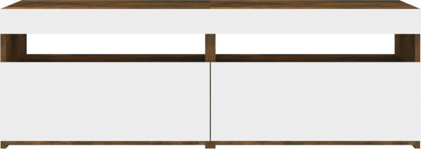 vidaXL Ντουλάπια για Τηλεόραση με LED, 2 τεμάχια, Καπνιστή Δρυς, 60x35x40 cm