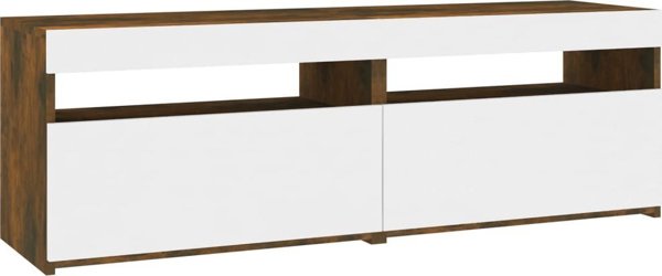 vidaXL Ντουλάπια για Τηλεόραση με LED, 2 τεμάχια, Καπνιστή Δρυς, 60x35x40 cm