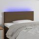 vidaXL Κεφαλάρι Κρεβατιού με LED, Σκούρο Καφέ, 100x5x78/88 cm, Υφασμάτινο