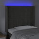 vidaXL Zaglowek do lozka z LED, skourogrizo, 93x16x118/128 cm, aksamit