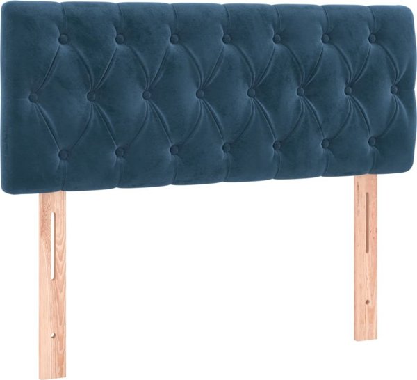 vidaXL vidaXL Κρεβάτι κοντινεντάλ με στρώμα, μπλε, βελούδο, 100x200cm
