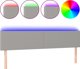 vidaXL Zaglowek do lozka z LED, jasnoszary, 180x5x78/88 cm, tkanina